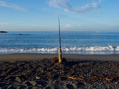 釣り糸たれる太平洋